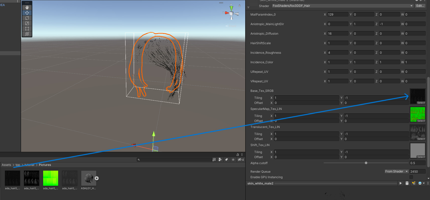 Take note of where the textures will be dragged and dropped in