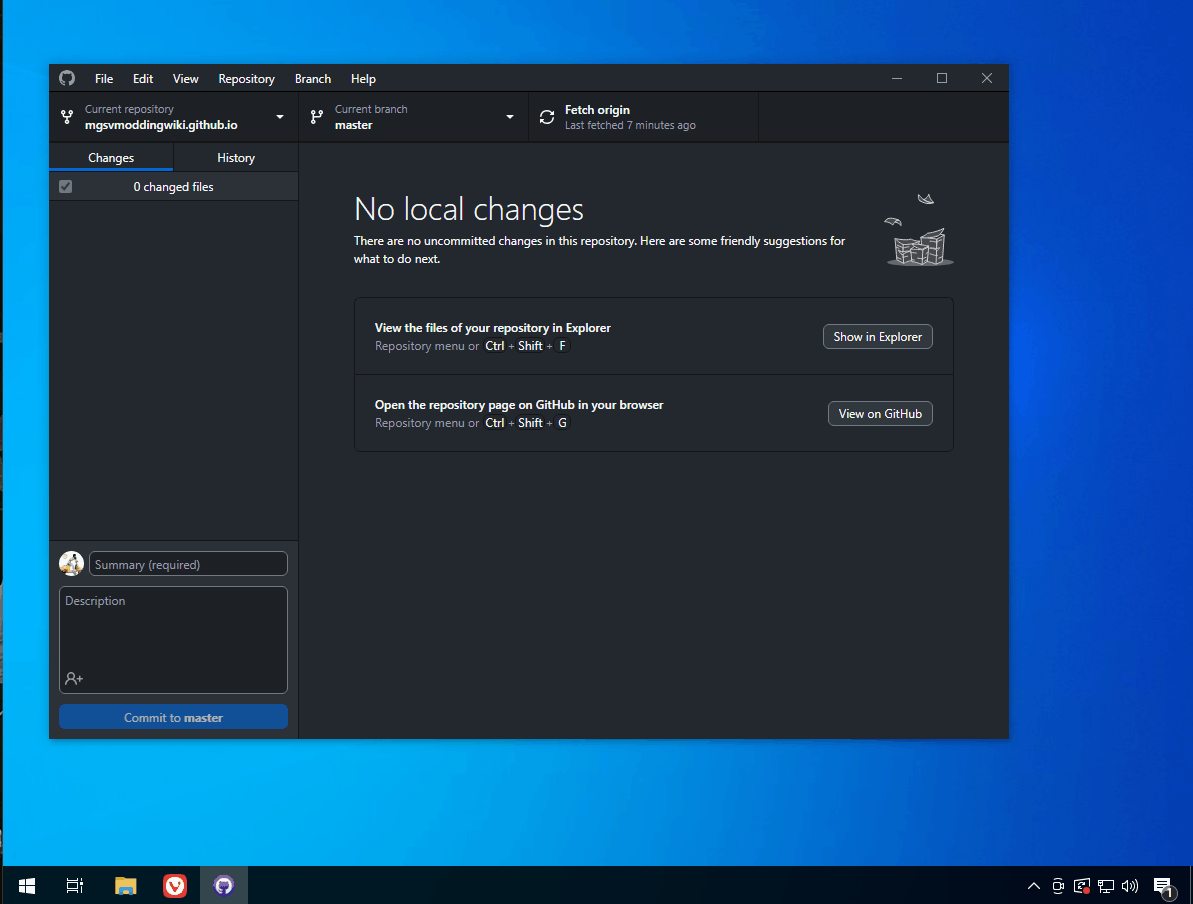 Using Github Desktop | MGSV Modding Wiki
