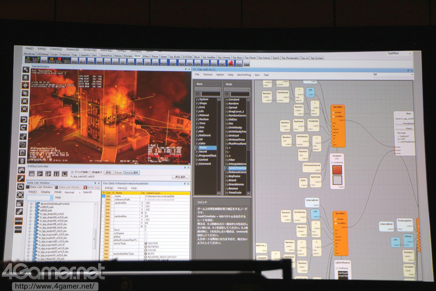 The Fx editor in Fox Engine.